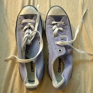 Converse Purple Canvas Sneakers with White Laces